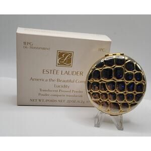 Estee Lauder Golden Alligator Compact Lucidity Powder Vintage